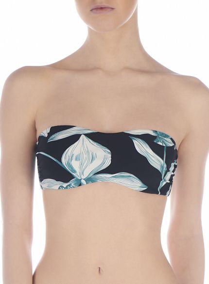 Underwired D cup bandeau bra